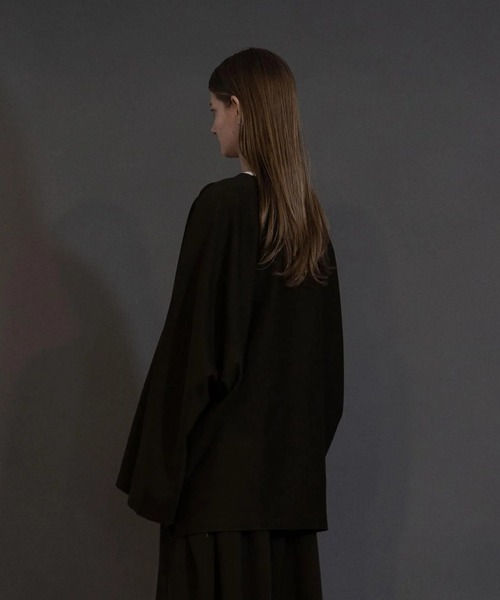my beautiful landlet(マイビューティフルランドレット)の「【my beautiful landlet】 PONTE KNIT FRONT ZIP PULLOVER(その他トップス・メンズ・ホワイト/ブラック/カーキ/グレー・0/1)」の13枚目の写真