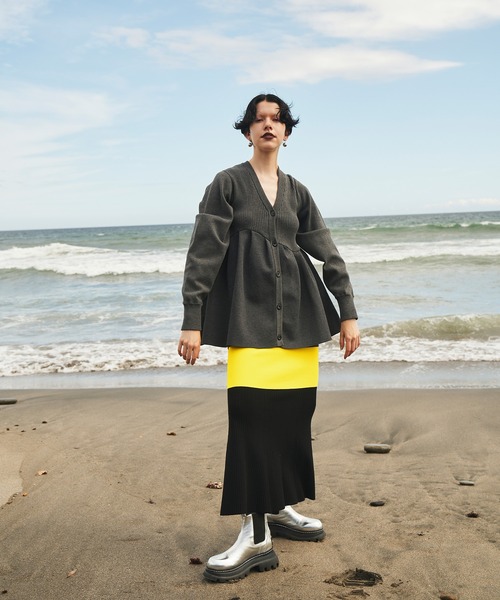 TUCK FLARE KNIT CD（カーディガン/ボレロ）｜OMMO（オーエムエムオー