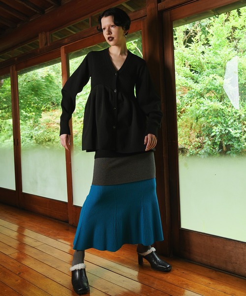 TUCK FLARE KNIT CD（カーディガン/ボレロ）｜OMMO（オーエムエムオー