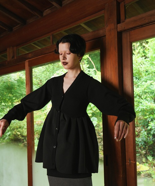 TUCK FLARE KNIT CD（カーディガン/ボレロ）｜OMMO（オーエムエムオー