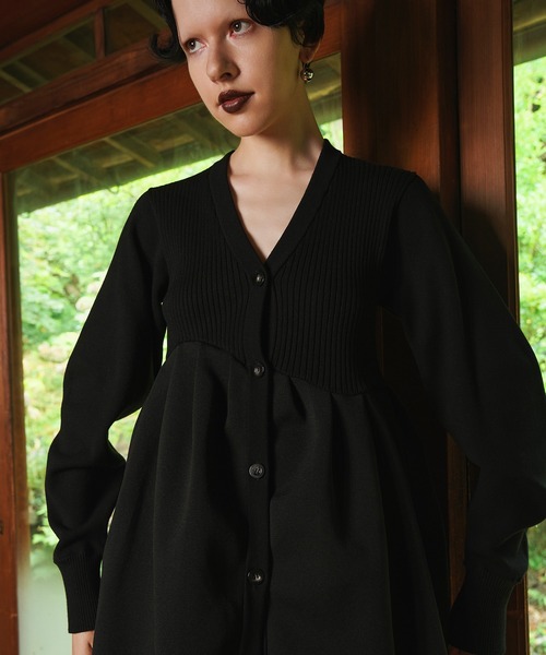 TUCK FLARE KNIT CD（カーディガン/ボレロ）｜OMMO（オーエムエムオー