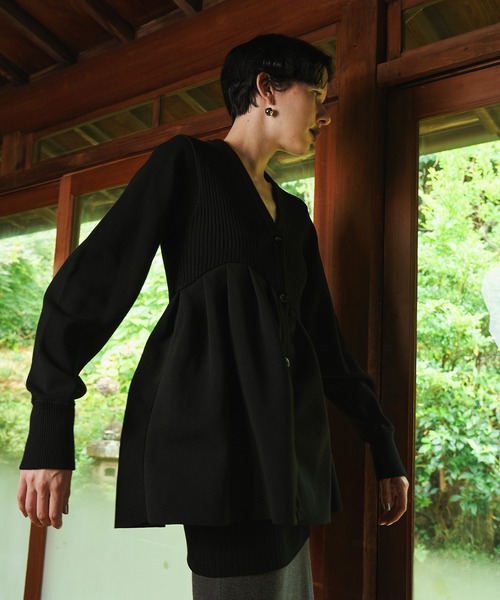 TUCK FLARE KNIT CD（カーディガン/ボレロ）｜OMMO（オーエムエムオー