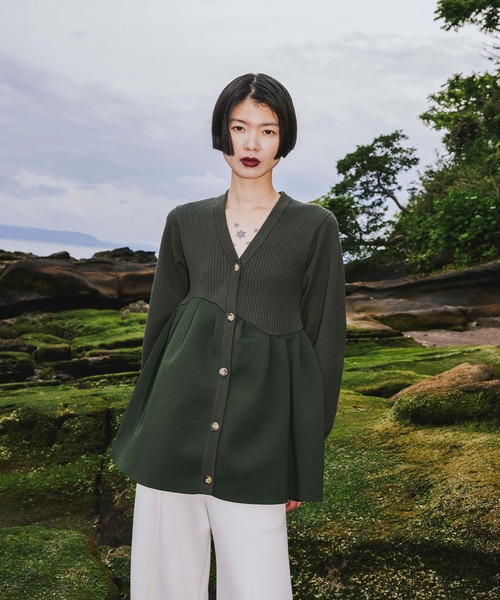 TUCK FLARE KNIT CD（カーディガン/ボレロ）｜OMMO（オーエムエムオー