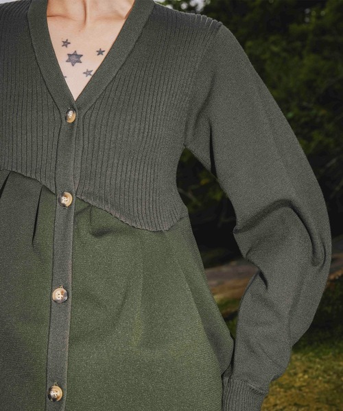 TUCK FLARE KNIT CD（カーディガン/ボレロ）｜OMMO（オーエムエムオー