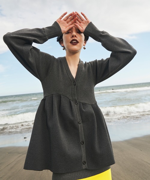 TUCK FLARE KNIT CD（カーディガン/ボレロ）｜OMMO（オーエムエムオー