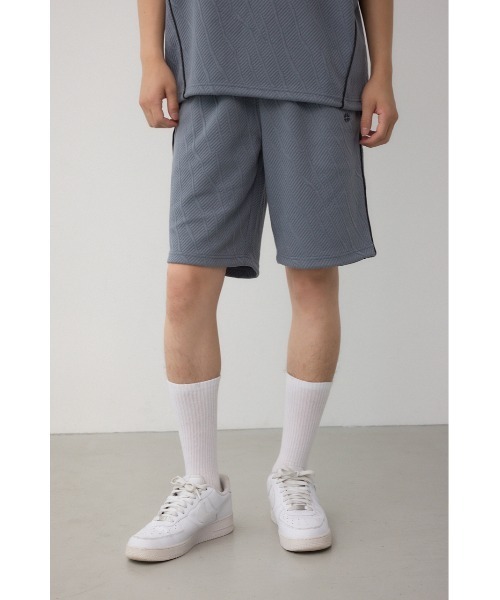AZUL by moussy(アズールバイマウジー)の「パイピングラインショーツ(スラックス・メンズ・グレー/ブラック・MEDIUM/LARGE)」の2枚目の写真
