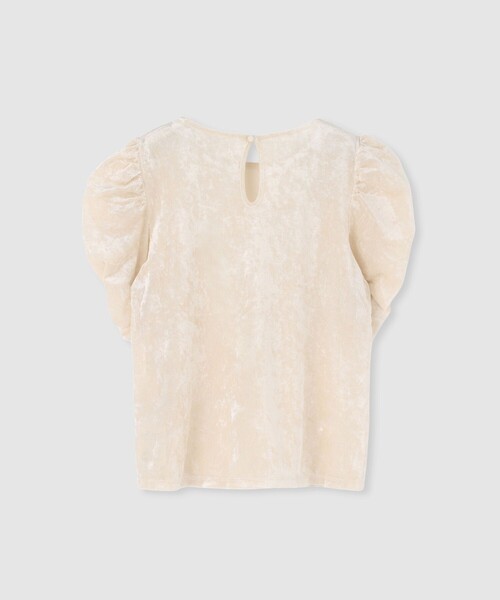 LOULOU WILLOUGHBY デザインカットソー LOULOU WILLOUGHBY】ベロア半袖プルオーバー（Tシャツ