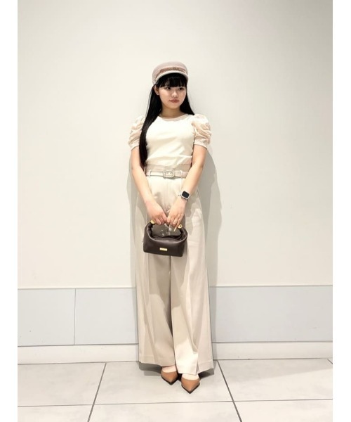 LOULOU WILLOUGHBY　ベロア半袖プルオーバー LOULOU WILLOUGHBY】ベロア半袖プルオーバー（Tシャツ/カットソー