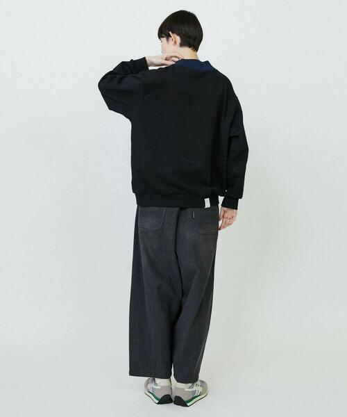 FRAPBOIS（フラボア）の「リブネックスウェット（スウェット・レディース・グレー/ブラック・1/2）」の14枚目の写真