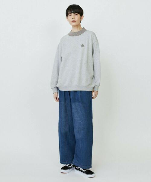 FRAPBOIS（フラボア）の「リブネックスウェット（スウェット・レディース・グレー/ブラック・1/2）」の18枚目の写真