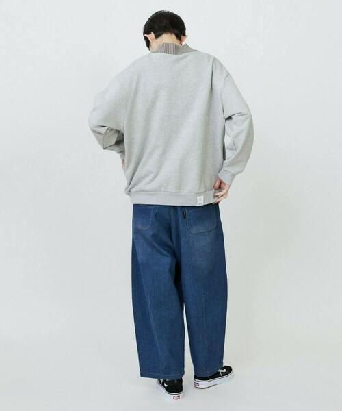 FRAPBOIS（フラボア）の「リブネックスウェット（スウェット・レディース・グレー/ブラック・1/2）」の4枚目の写真