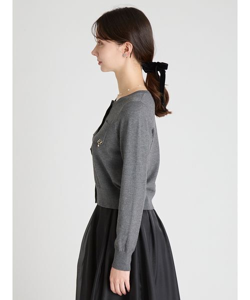 CELFORD（セルフォード）チャームポケットカーディガン　グレー チャームポケットカーディガン（ルームウェア/パジャマ