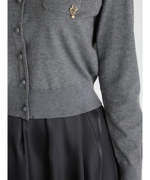 CELFORD（セルフォード）チャームポケットカーディガン　グレー チャームポケットカーディガン（ルームウェア/パジャマ