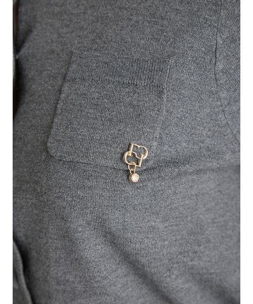 CELFORD（セルフォード）チャームポケットカーディガン　グレー チャームポケットカーディガン（ルームウェア/パジャマ