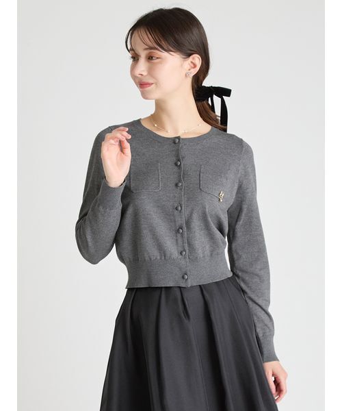 CELFORD（セルフォード）チャームポケットカーディガン　グレー チャームポケットカーディガン（ルームウェア/パジャマ