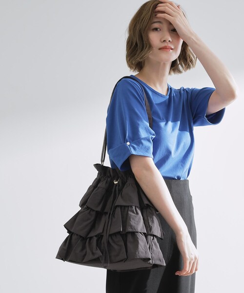 grove（グローブ）の「【撥水】ティアードドロストショルダー（ショルダーバッグ・レディース・ダークグレー/アイボリー/ブラック/ライトベージュ・00）」の3枚目の写真