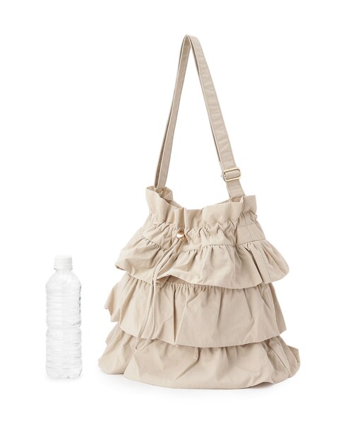 grove（グローブ）の「【撥水】ティアードドロストショルダー（ショルダーバッグ・レディース・ダークグレー/アイボリー/ブラック/ライトベージュ・00）」の13枚目の写真