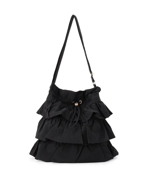 grove（グローブ）の「【撥水】ティアードドロストショルダー（ショルダーバッグ・レディース・ダークグレー/アイボリー/ブラック/ライトベージュ・00）」の15枚目の写真