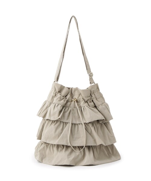 grove（グローブ）の「【撥水】ティアードドロストショルダー（ショルダーバッグ・レディース・ダークグレー/アイボリー/ブラック/ライトベージュ・00）」の16枚目の写真