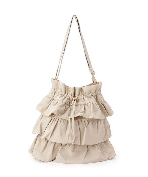 grove（グローブ）の「【撥水】ティアードドロストショルダー（ショルダーバッグ・レディース・ダークグレー/アイボリー/ブラック/ライトベージュ・00）」の17枚目の写真