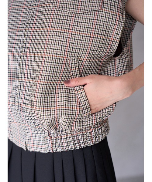 SNIDEL（スナイデル）の「バリエジレブルゾン（ブルゾン・レディース・ブラウン/チェック/ブラック・F）」の8枚目の写真