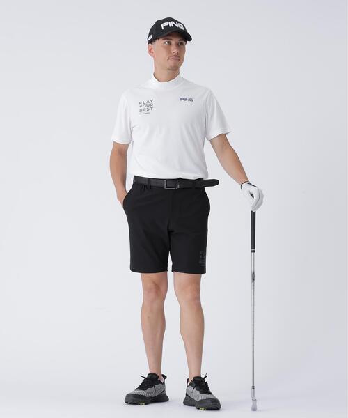 【ネイビー】サライテック半袖ハイネックシャツ <EARLY AUTUMN> (MENS) PING APPAREL】サライテック半袖ハイネックシャツ ＜EARLY AUTUMN