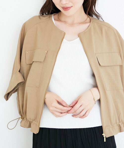 le.coeur blanc(ルクールブラン)の「2WAYニットタンク(ニット/セーター・レディース・ゴールド/ダークブラウン/オフホワイト/シルバー/ブラック・38)」の1枚目の写真