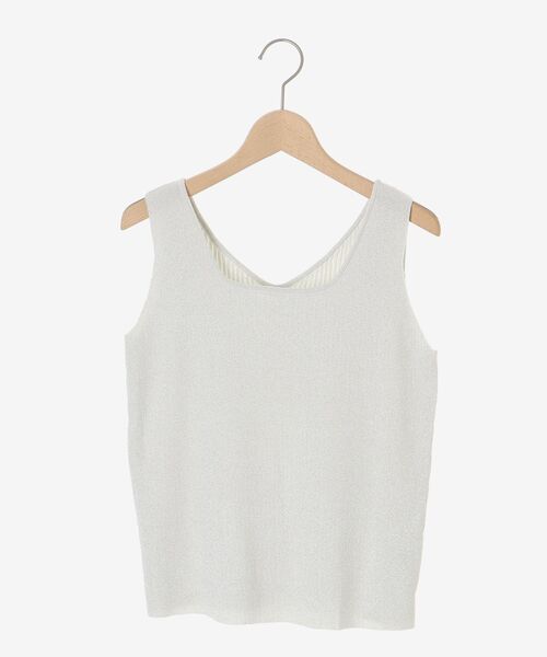 le.coeur blanc(ルクールブラン)の「2WAYニットタンク(ニット/セーター・レディース・ゴールド/ダークブラウン/オフホワイト/シルバー/ブラック・38)」の6枚目の写真