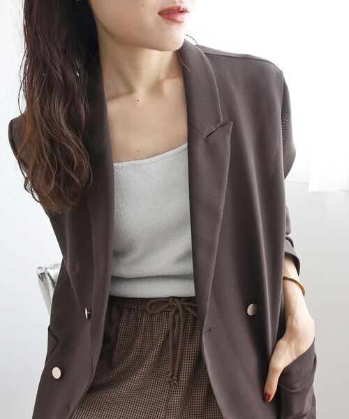 le.coeur blanc(ルクールブラン)の「2WAYニットタンク(ニット/セーター・レディース・ゴールド/ダークブラウン/オフホワイト/シルバー/ブラック・38)」の18枚目の写真