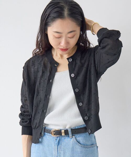 le.coeur blanc(ルクールブラン)の「2WAYニットタンク(ニット/セーター・レディース・ゴールド/ダークブラウン/オフホワイト/シルバー/ブラック・38)」の19枚目の写真