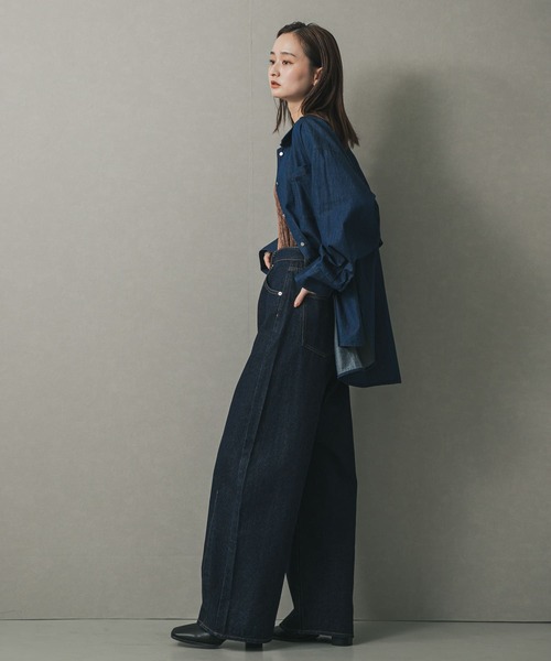 SENSE OF PLACE by URBAN RESEARCH（センスオブプレイスバイアーバンリサーチ）の「ポケットツキワイドスリーブシャツ（シャツ/ブラウス・レディース・ブラウン/キャメル/インディゴブルー・ONE）」の19枚目の写真