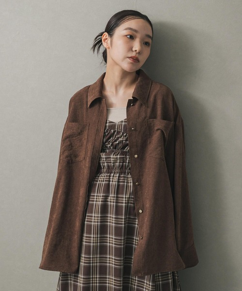 SENSE OF PLACE by URBAN RESEARCH（センスオブプレイスバイアーバンリサーチ）の「ポケットツキワイドスリーブシャツ（シャツ/ブラウス・レディース・ブラウン/キャメル/インディゴブルー・ONE）」の21枚目の写真