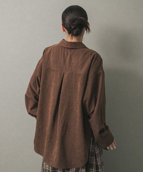 SENSE OF PLACE by URBAN RESEARCH（センスオブプレイスバイアーバンリサーチ）の「ポケットツキワイドスリーブシャツ（シャツ/ブラウス・レディース・ブラウン/キャメル/インディゴブルー・ONE）」の13枚目の写真