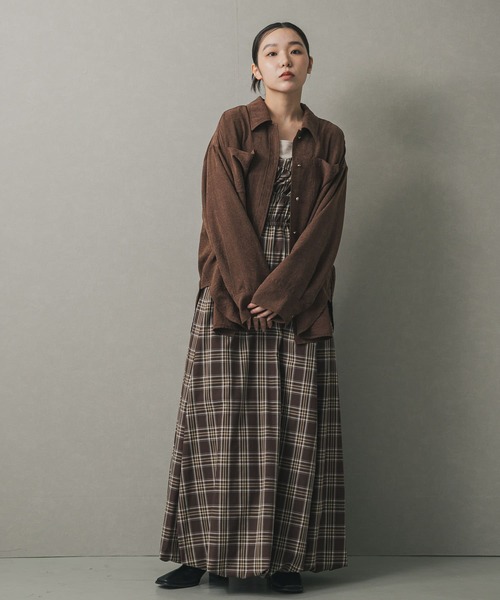 SENSE OF PLACE by URBAN RESEARCH（センスオブプレイスバイアーバンリサーチ）の「ポケットツキワイドスリーブシャツ（シャツ/ブラウス・レディース・ブラウン/キャメル/インディゴブルー・ONE）」の14枚目の写真