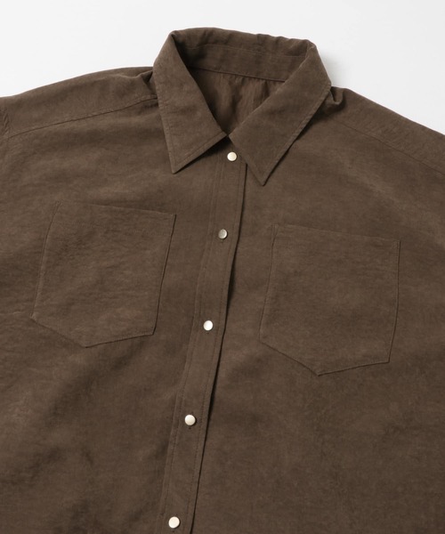 SENSE OF PLACE by URBAN RESEARCH（センスオブプレイスバイアーバンリサーチ）の「ポケットツキワイドスリーブシャツ（シャツ/ブラウス・レディース・ブラウン/キャメル/インディゴブルー・ONE）」の8枚目の写真