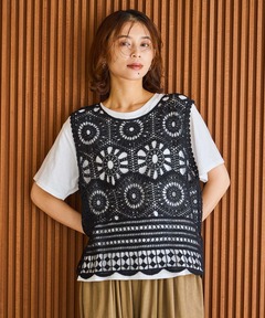 PEARLY GATES】天竺×DIAPLEX クルーネックニットプルオーバー ＜New