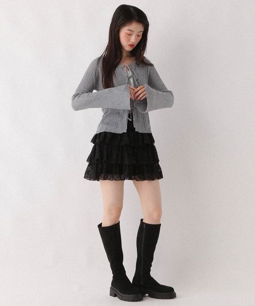 セール】レース切り替えフリルミニスカート 590759（スカート
