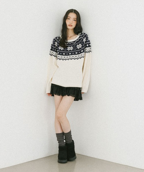 Heather（ヘザー）の「レース切り替えフリルミニスカート　590759（スカート・レディース・ブラック/オフホワイト/ブラウン・S/M）」の9枚目の写真