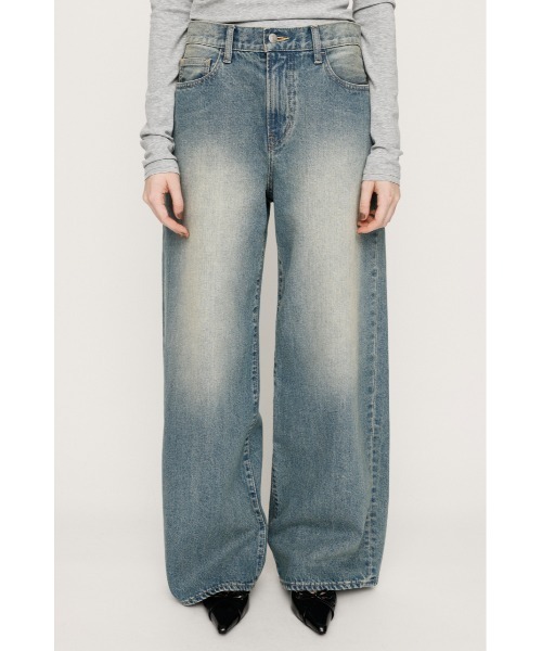 【美品】SLY スライ　OVERDYE JW LAYERED FLARE PT SLY（スライ）の「OVERDYE HW FLARE PT/ハイウエストフレア