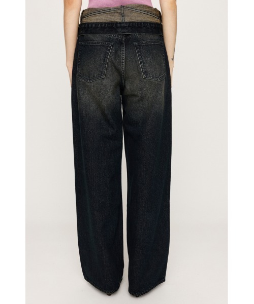LAYERED STRAIGHT DENIM PT レイヤード ストレート デニムパンツ