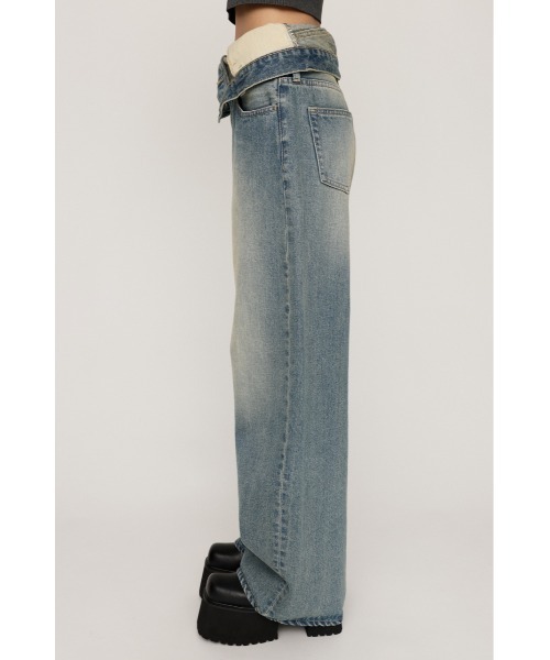 LAYERED STRAIGHT DENIM PT レイヤード ストレート デニムパンツ