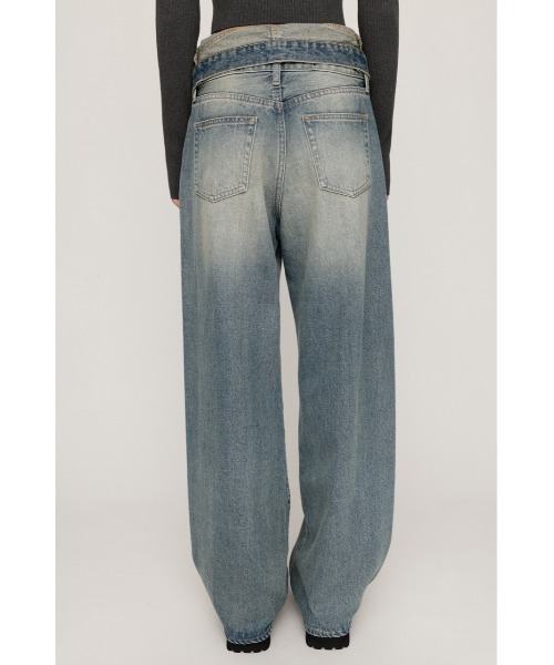 LAYERED STRAIGHT DENIM PT レイヤード ストレート デニムパンツ
