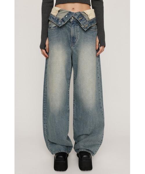 SLY デニム セール】LAYERED STRAIGHT DENIM PT レイヤード ストレート デニム