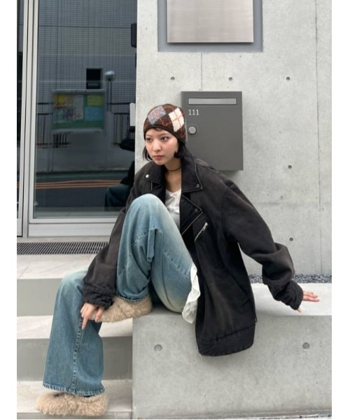 LAYERED STRAIGHT DENIM PT レイヤード ストレート デニムパンツ