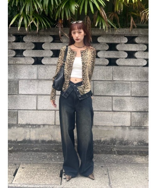 LAYERED STRAIGHT DENIM PT レイヤード ストレート デニムパンツ