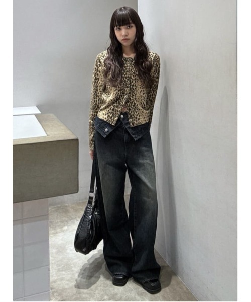 LAYERED STRAIGHT DENIM PT レイヤード ストレート デニムパンツ