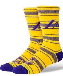 STANCE（スタンス）の「STANCE/スタンス ソックス "NBA チームソックス" LAKERS HOMESICK CREW A556D25LHC（ソックス/靴下）」