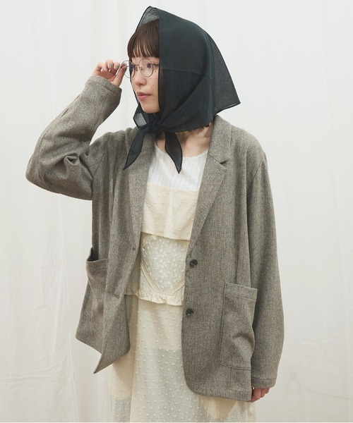 eaphi WOOL TWEED JACKET グレー　新品　未使用　ジャケット EAPHI WOOL TWEED JACKET camel - メルカリ