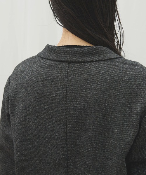 fig Ｌondon（フィグロンドン）の「_WOOL TWEED jacket（テーラードジャケット・レディース・グレー/ブラック・FREE）」の5枚目の写真