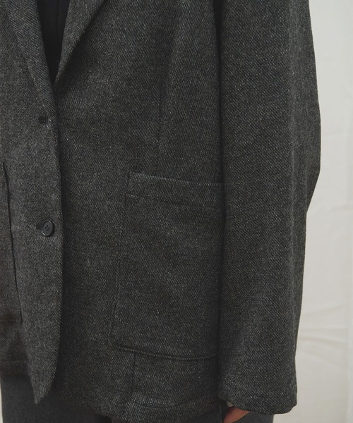 fig Ｌondon（フィグロンドン）の「_WOOL TWEED jacket（テーラードジャケット・レディース・グレー/ブラック・FREE）」の11枚目の写真